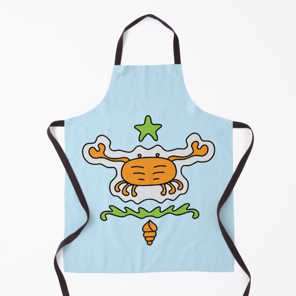 Item preview, Cute Cartoon crab with star and conch, sea creature - Orange and Green designed and sold by Twist Design.