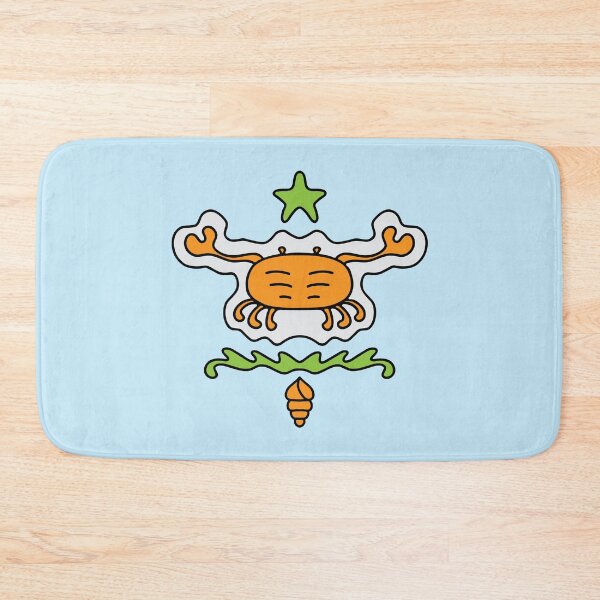 Item preview, Cute Cartoon crab with star and conch, sea creature - Orange and Green designed and sold by Twist Design.