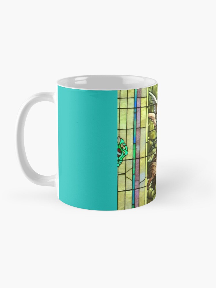 Alternate view of New Harmony-Stained Glass-Madonna & Child-Angel & Baby-St. Stephen's Church Coffee Mug