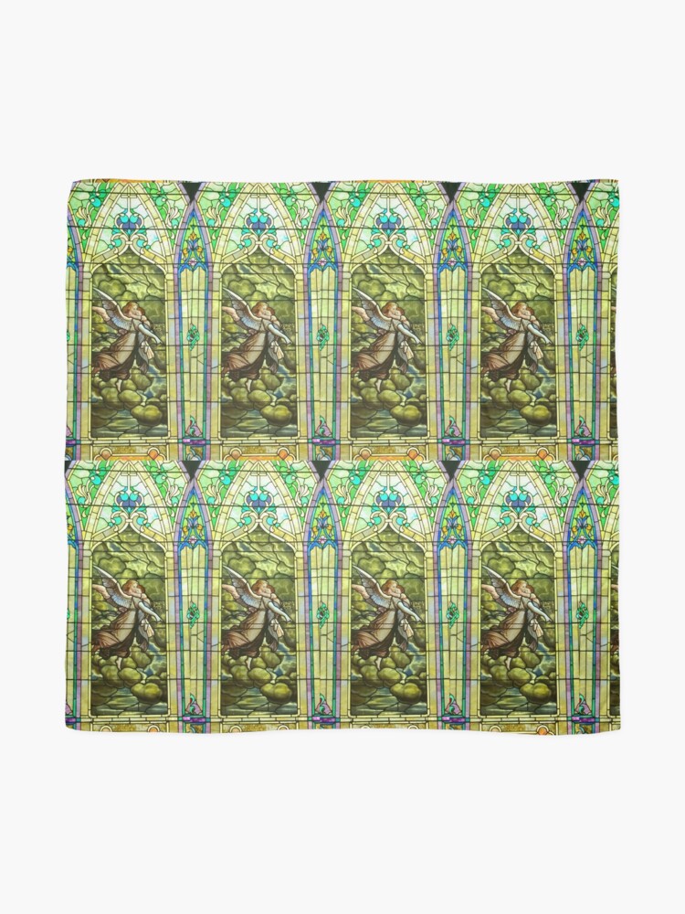 Alternate view of New Harmony-Stained Glass-Madonna & Child-Angel & Baby-St. Stephen's Church Scarf