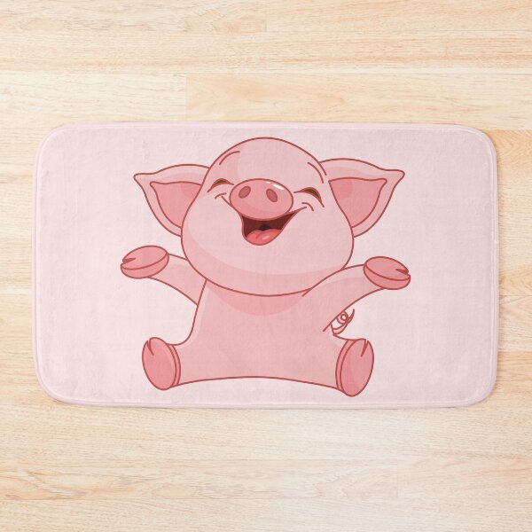 Artikelvorschau, Nette Ferkel-Illustration - rosa Schwein Cartoon entworfen und verkauft von Borislav Shekerdzhiyski.