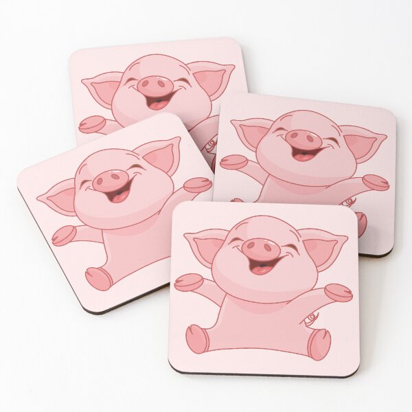 Item preview, Cute Piglet Illustration - Pink Pig Cartoon designed and sold by Borislav Shekerdzhiyski.
