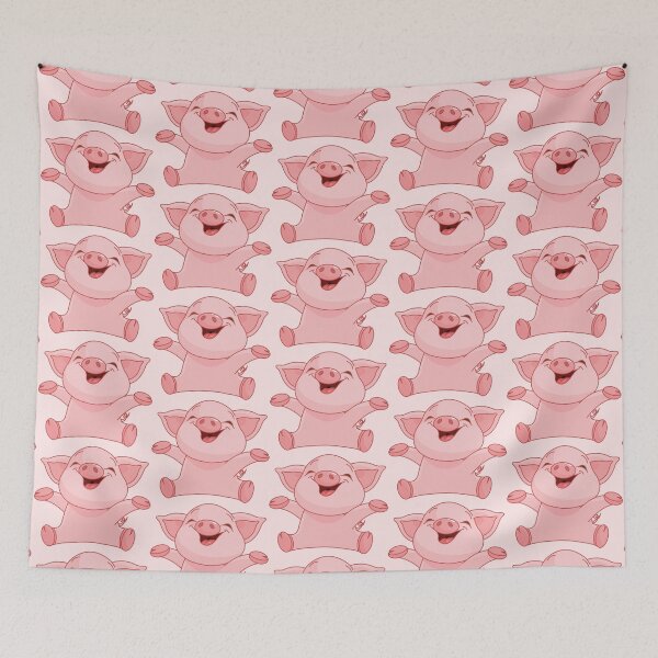 Item preview, Cute Piglet Illustration - Pink Pig Cartoon designed and sold by Borislav Shekerdzhiyski.