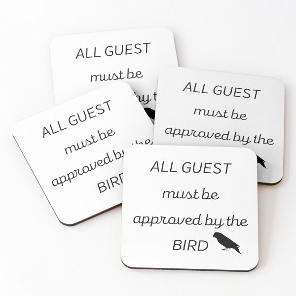 Item preview, all guest must be approved by the bird parrot funny french designed and sold by L'Atelier Oranjade.