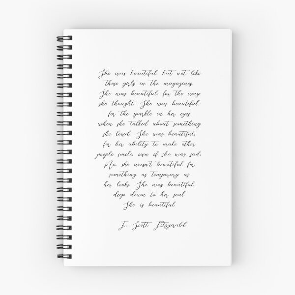 Item preview, She Was Beautiful - F Scott Fitzgerald designed and sold by DearFawnStudio.