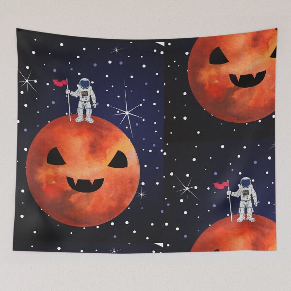 Item preview, Mars pumpkin halloween in space designed and sold by Windmill Wildflowers.