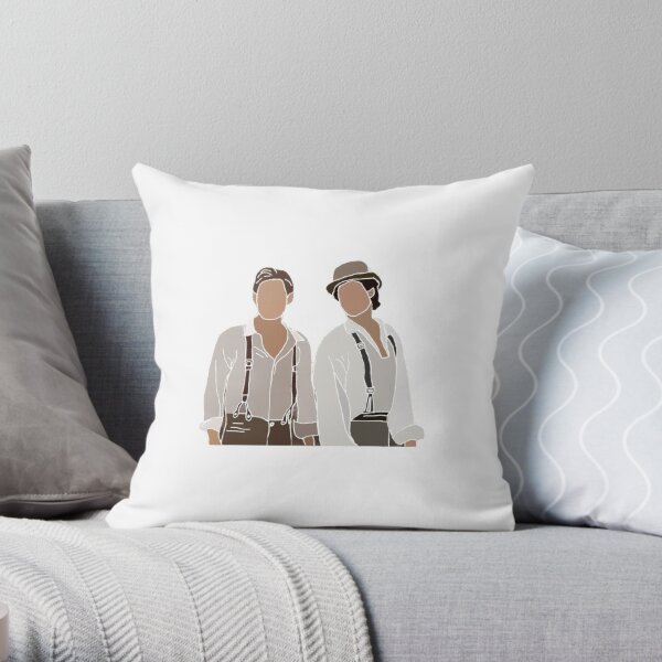 Stefan and Damon Throw Pillow