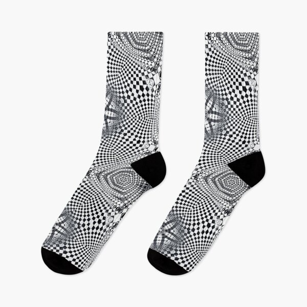 Item preview, Psychedelic Checker Flower of Life Monochrome Fractal  designed and sold by GloomyLand.