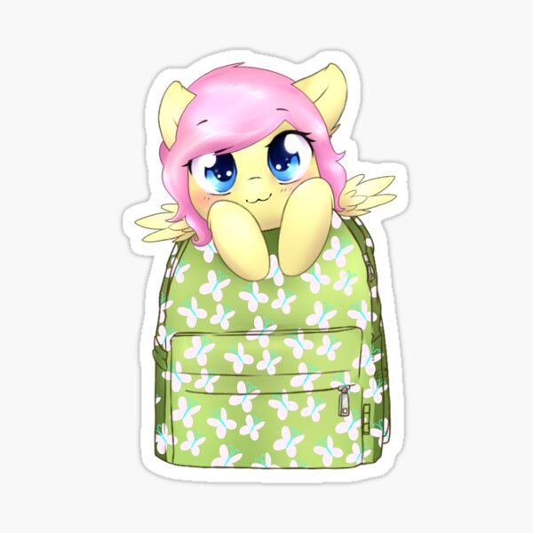 Fluttershy Bagpack Pony Sticker