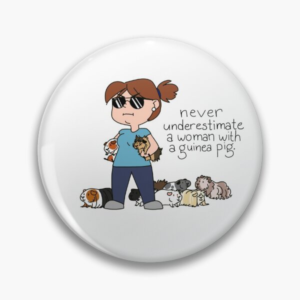 Item preview, Never underestimate a woman with a guinea pig designed and sold by Thiefofcookies.
