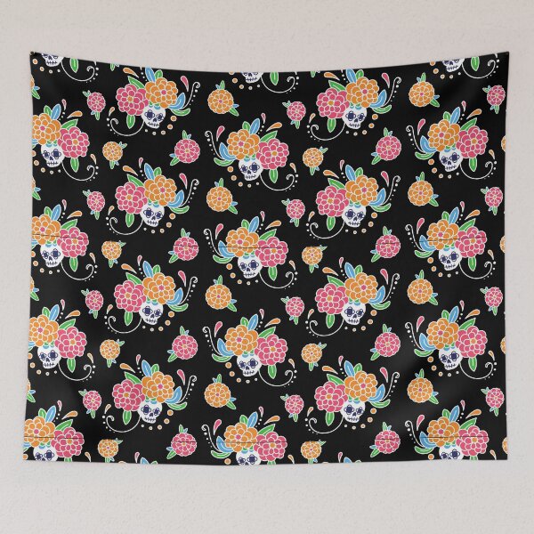 Item preview, Aesthetic Halloween Vintage Skull Pattern designed and sold by SAVWIS.
