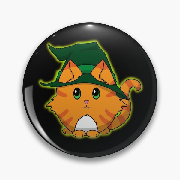 Item preview, Cute n Fluffy - Green Kitty Witch designed and sold by Katrina Montgomery.