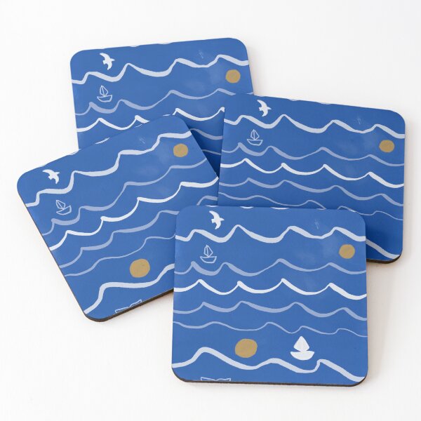Item preview, Nautical wave pattern designed and sold by Mirrortail.