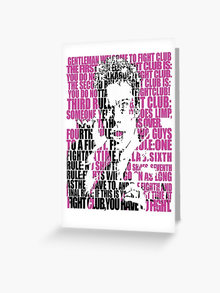 Fight Club Poster - 8 Rules of Fight Club