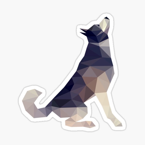 Husky Dog Illustration Sticker