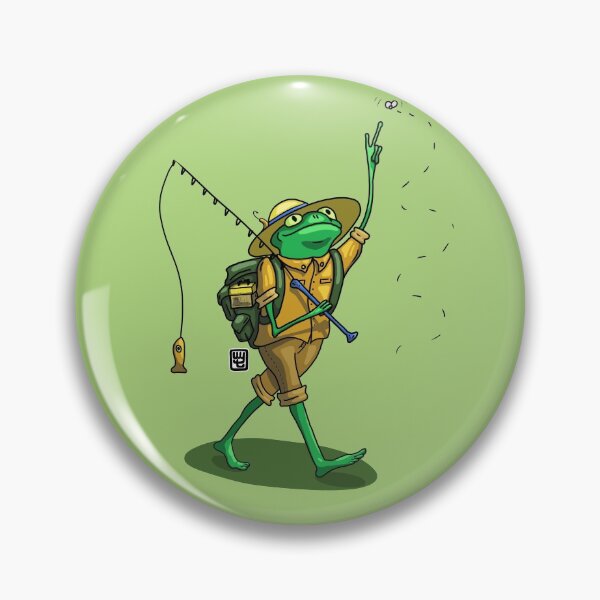 Item preview, Frog Fisherman designed and sold by warmyourtoes.