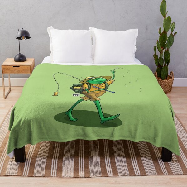 Item preview, Frog Fisherman designed and sold by warmyourtoes.