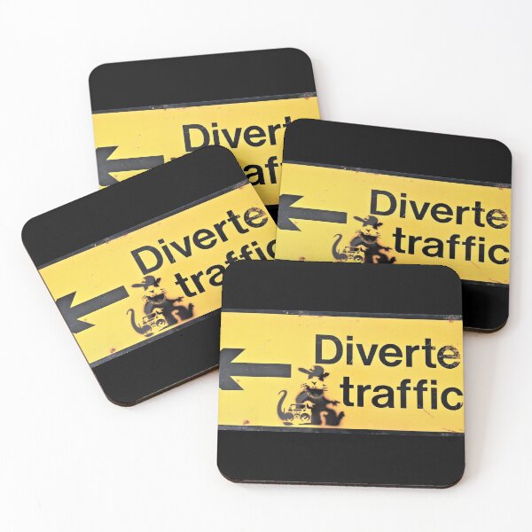 Item preview, Banksy rat diverted traffic sign yellow designed and sold by WE-ARE-BANKSY.
