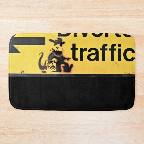 Item preview, Banksy rat diverted traffic sign yellow designed and sold by WE-ARE-BANKSY.