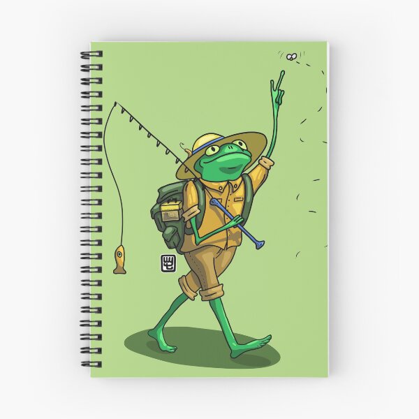 Item preview, Frog Fisherman designed and sold by warmyourtoes.