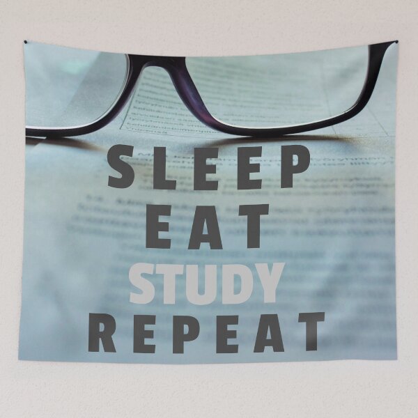 Item preview, Sleep, Eat, Study, Repeat - Reading Glasses on Open Book designed and sold by JellyBeenzz.