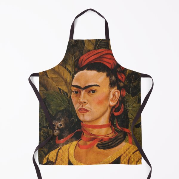 Self Portrait with Monkey by Frida Kahlo 1940 Apron