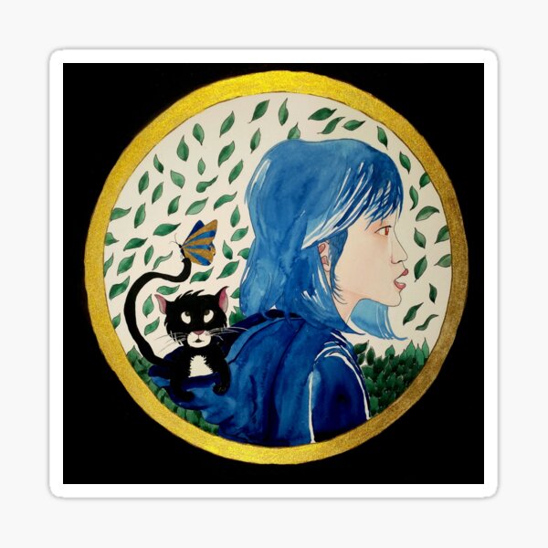 blue summer Sticker