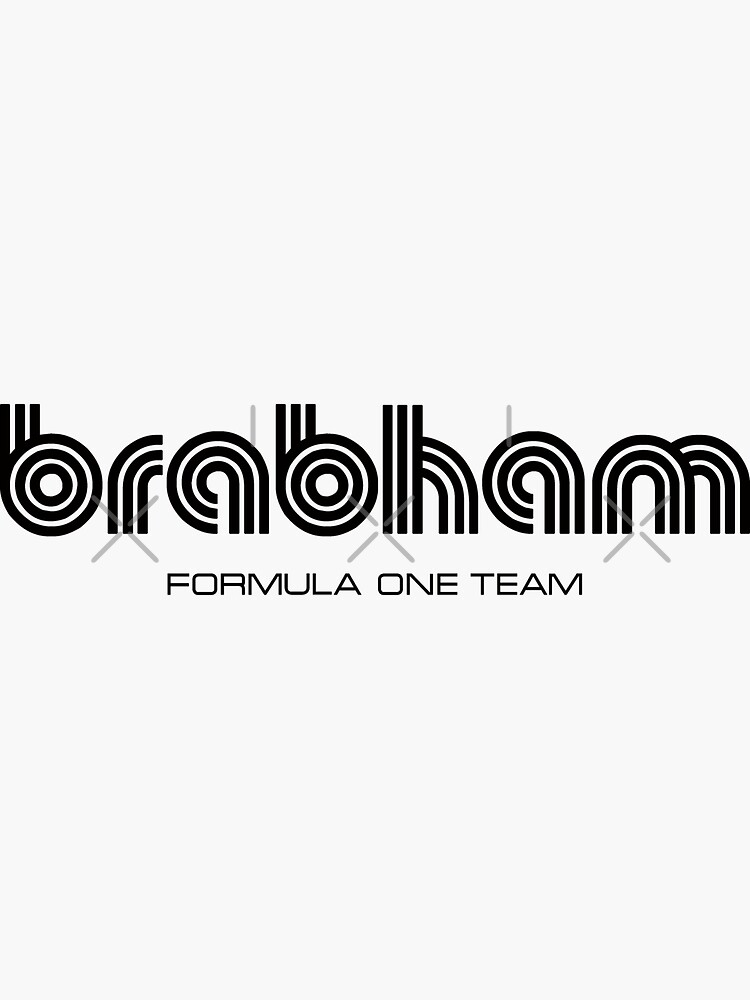 "Brabham Formula One 1972 team logo brabham black" Sticker by