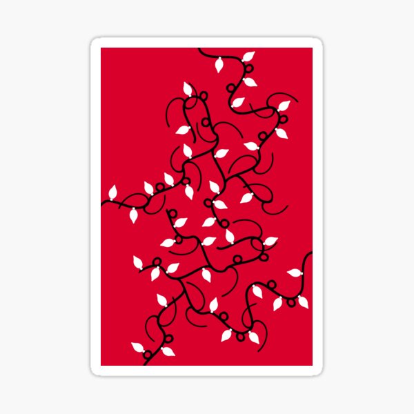 Tangled White Christmas Lights  Sticker