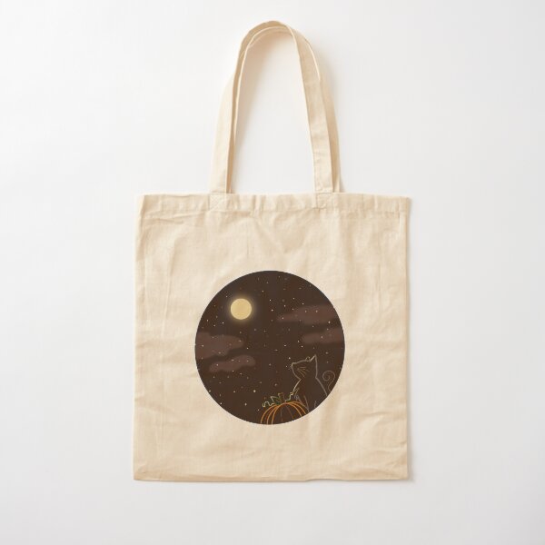 Halloween Scene Cotton Tote Bag