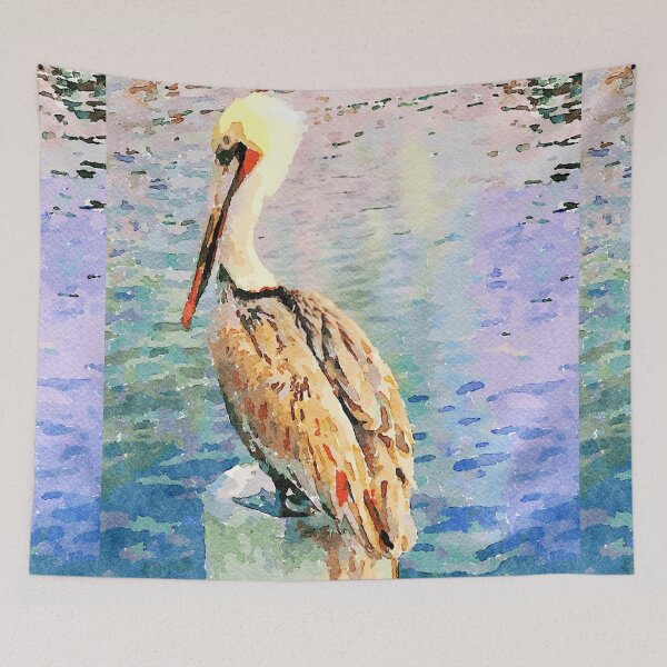 Item preview, Gulf Coast Pelican On His Post designed and sold by Digitalcrone.