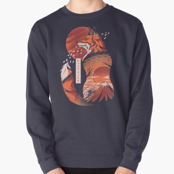 Japanese fox Pullover Sweatshirt