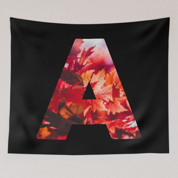 Item preview, Autumn Letter A with Leaves designed and sold by color-garden.