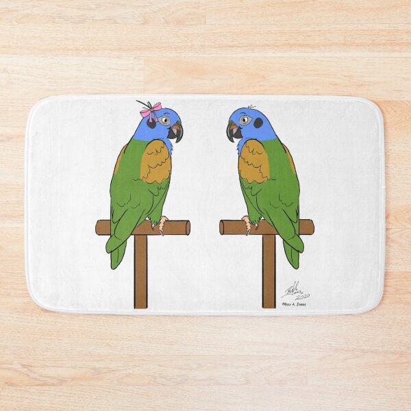 Item preview, Crazy Bird person with Blue Headed Pionus designed and sold by Laughing Parrot Studio.