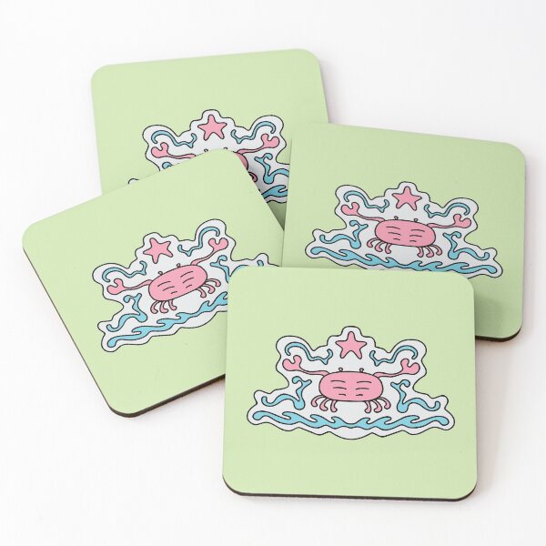 Item preview, Cute Cartoon Crab with star, sea creature - Pink and Blue designed and sold by Twist Design.