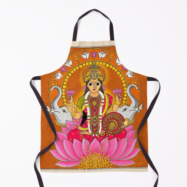 Item preview, Goddess Lakshmi .Painted in traditional Indian folk art style of Madhubani painting designed and sold by Prita-D.