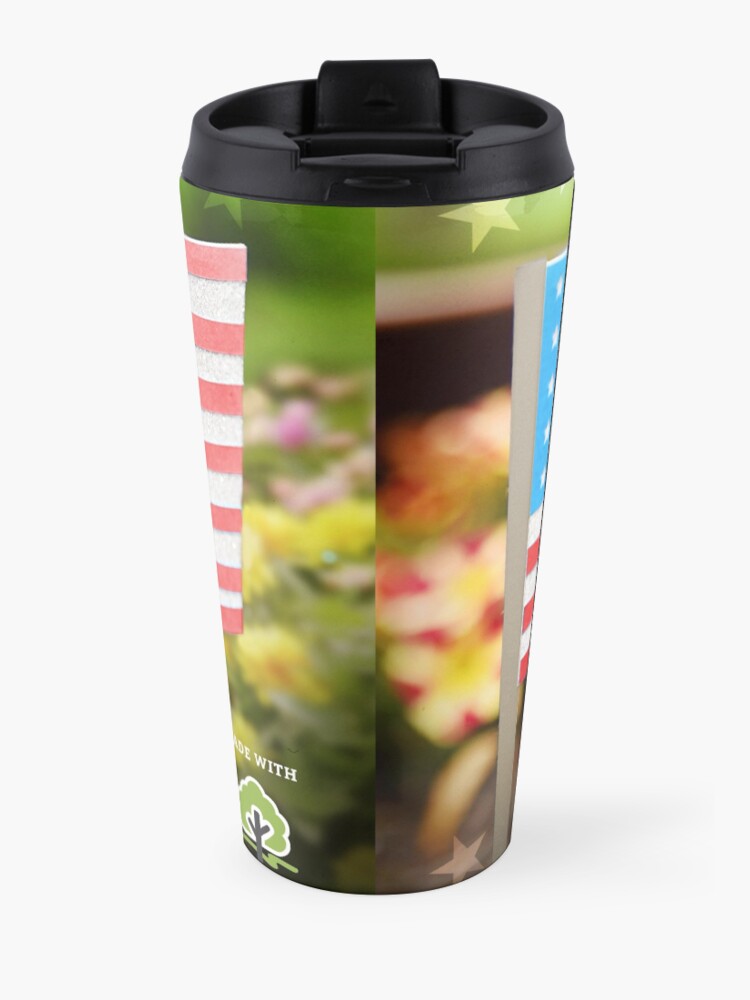 Alternate view of American Flag Travel Coffee Mug