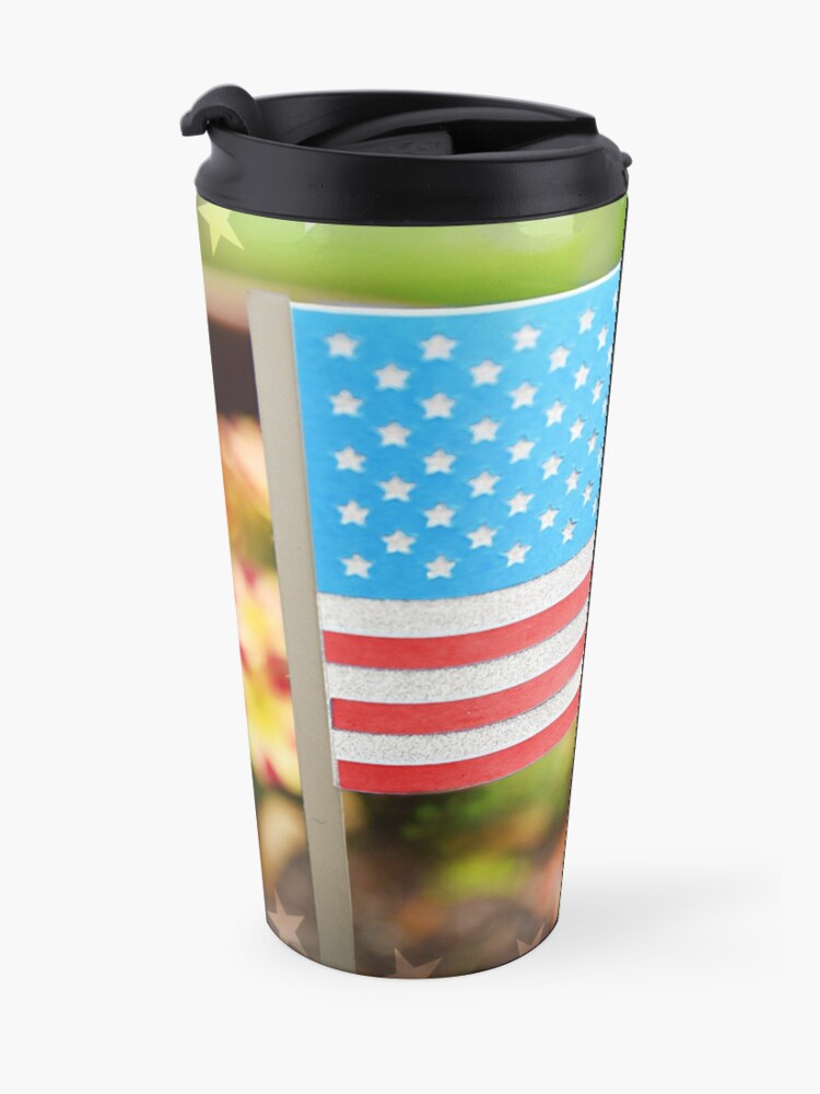 Alternate view of American Flag  Travel Coffee Mug