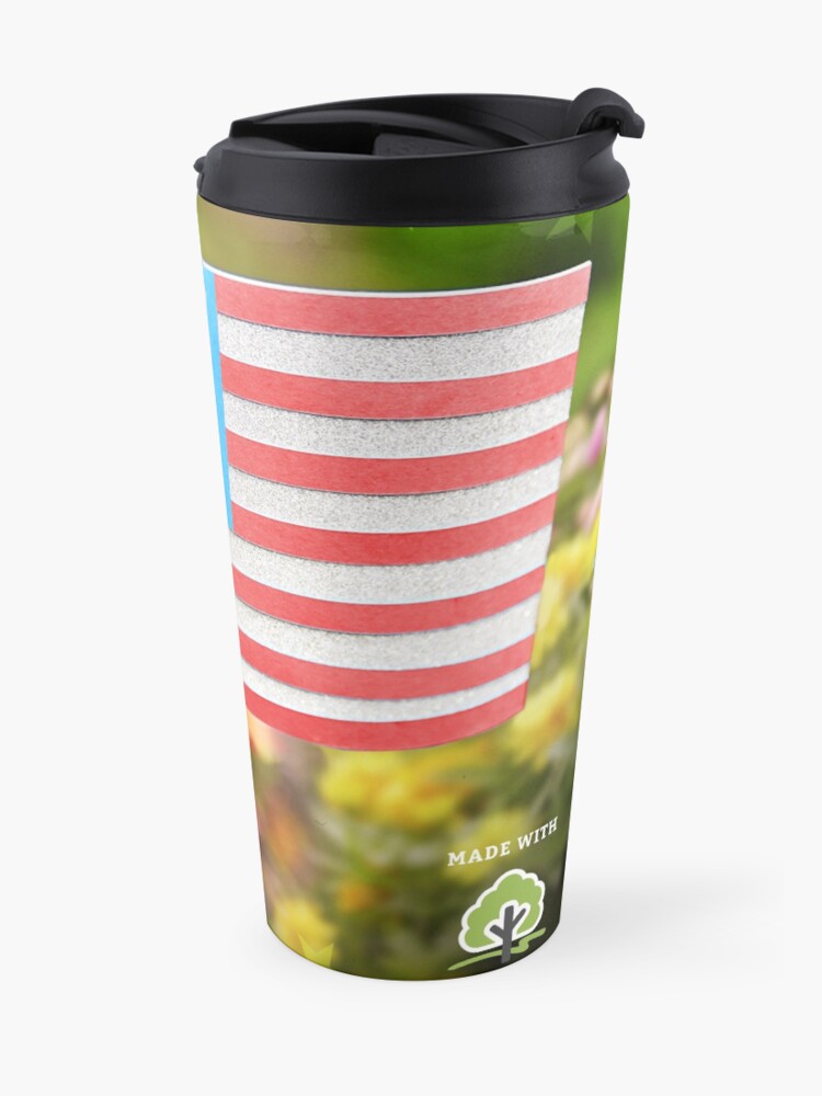 Alternate view of American Flag Travel Coffee Mug