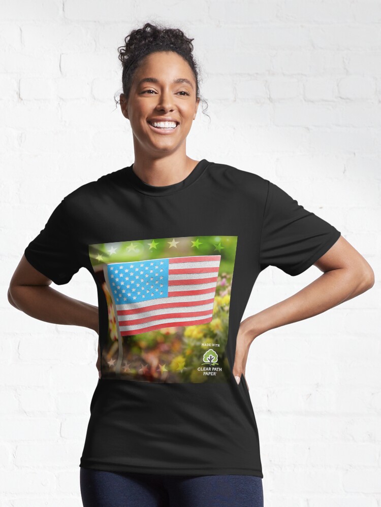Alternate view of American Flag Active T-Shirt