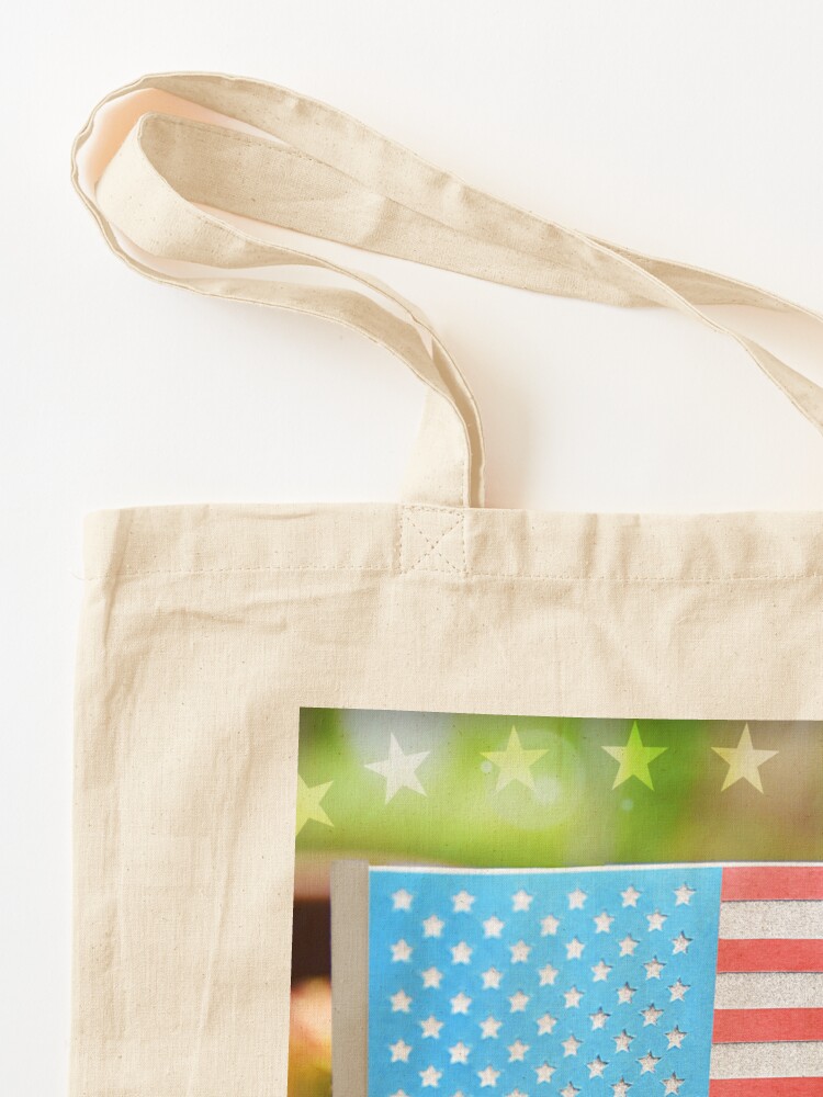 Clear American Flag Tote Bag