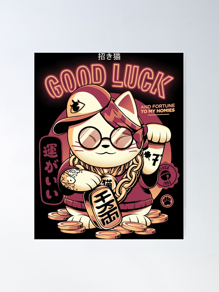 小物 GALLERY DEPT. Good Luck Poster Lucky Cat | Anderson Design Group