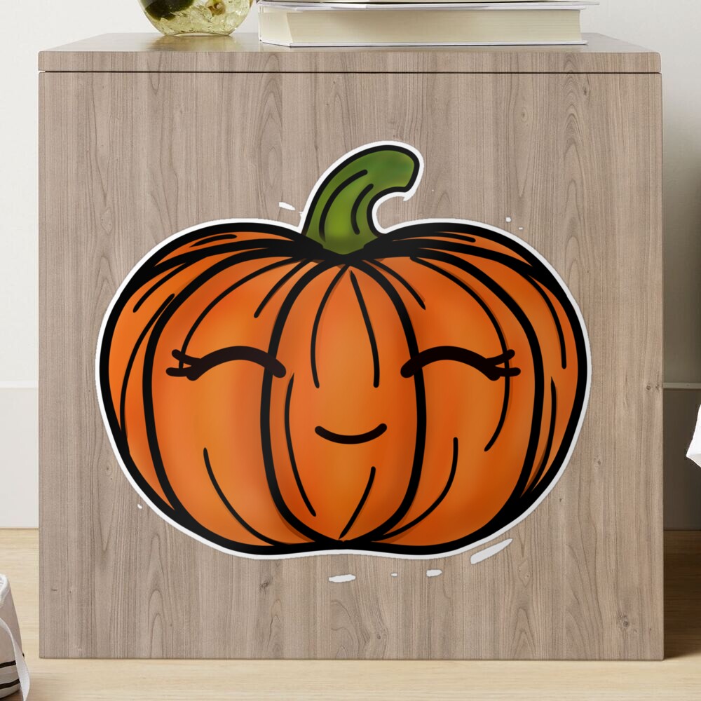 Copy of Cute Halloween Pumpkin Drawing 4- White Background Art Board Print  for Sale by Arthemeral