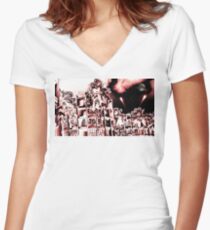 Red Planet Women's Fitted V-Neck T-Shirt