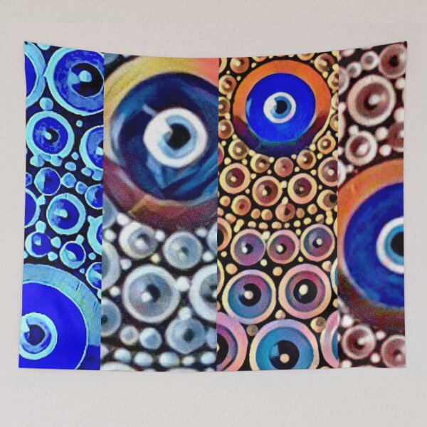 Item preview, evil eye in colors designed and sold by vivroucoart.