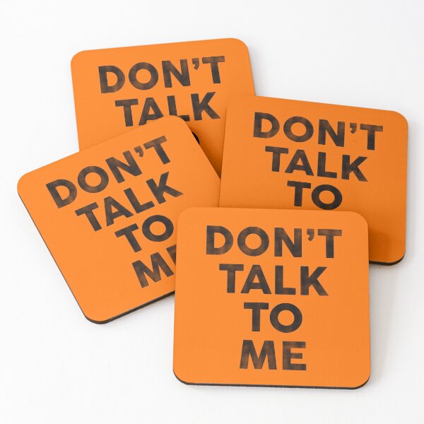 Item preview, "Don't Talk To Me" Funny Typography Design designed and sold by The Whiskey Ginger Design Shop.