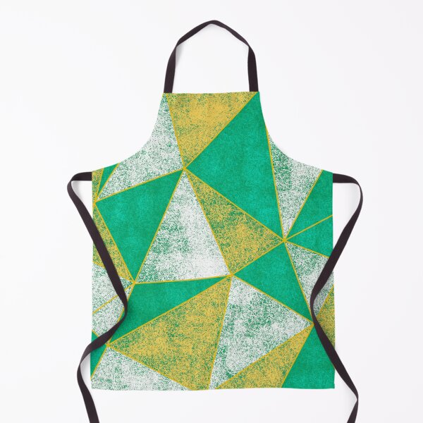 Item preview, Abstract Green Yellow and White Geometric Pattern designed and sold by Anna Prendergast.