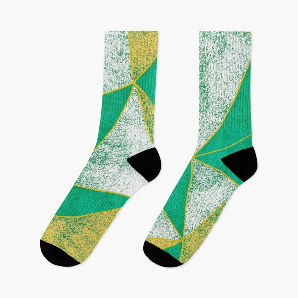 Item preview, Abstract Green Yellow and White Geometric Pattern designed and sold by Anna Prendergast.