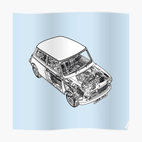 Haynes Mini Blau Poster