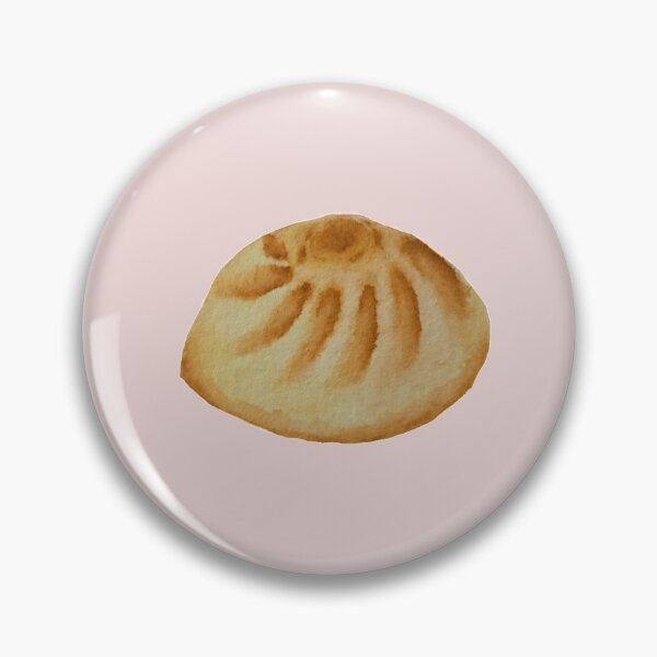 Item preview, Chinese bun watercolour illustration (Pink background) designed and sold by tifft.